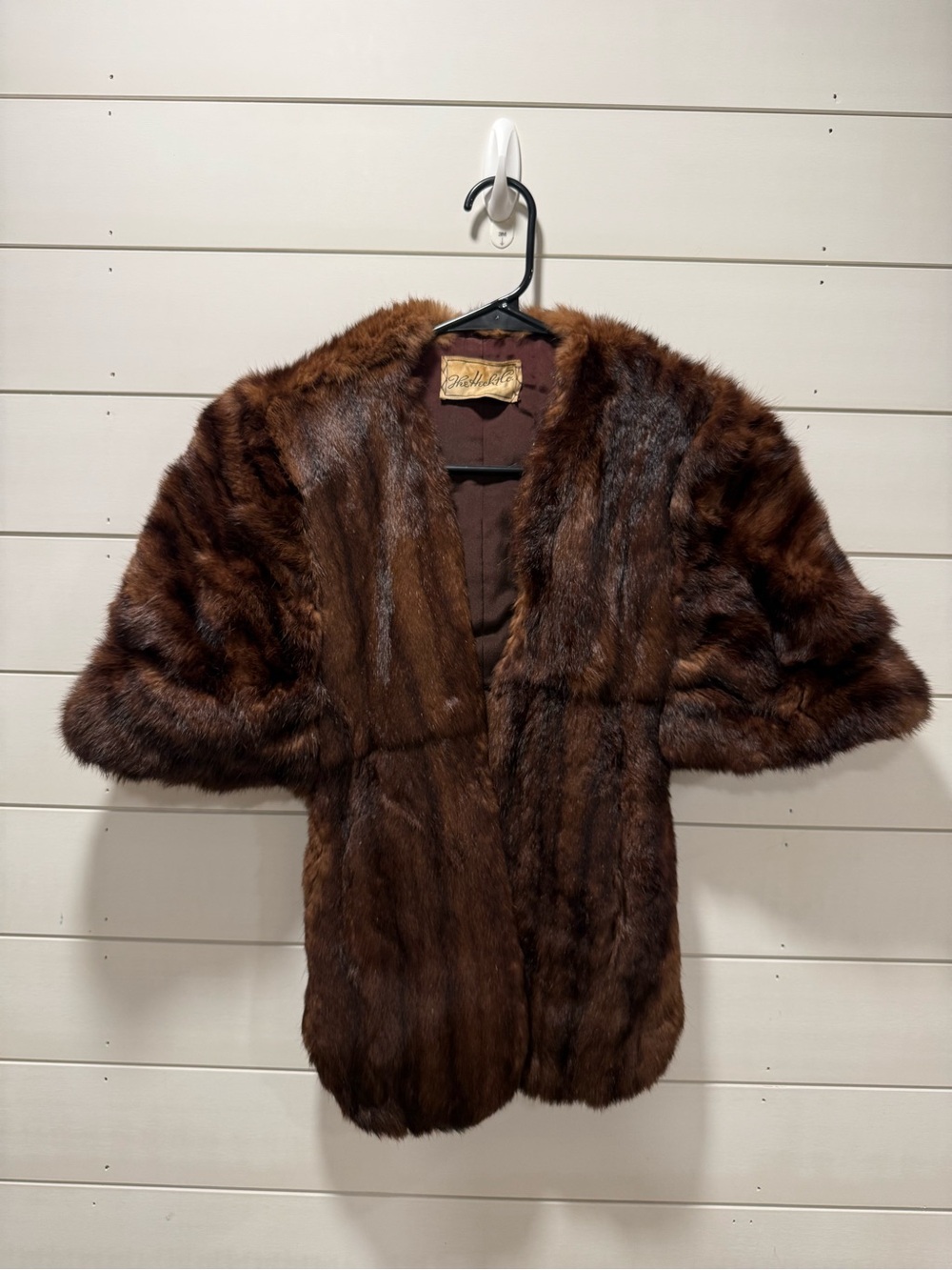 Vintage 40s or 50s Real Mink Fur Capalet